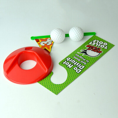 

Creative Bathroom Game Toy Toilet Golf Putter Set Mini Golf Set Novelty Play Golf in the Toilet Bathroom Accessories Sets