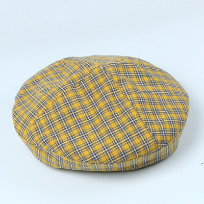 

Four seasons Hat ladies autumn&winter berets British retro literary lattice octagonal pumpkin Hat Painter Hat Korean Hat