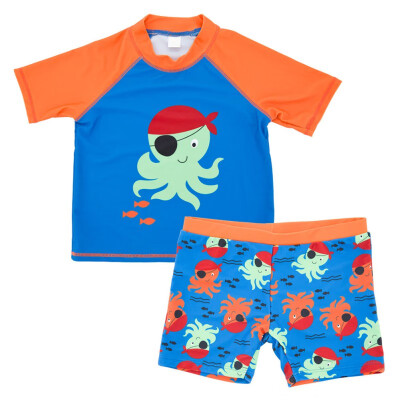 

Toddler Boys Summer Swimsuit Short Sleeve Cartoon Print Swimwear Beach Split Suit fashion swimsuit for 0-6T