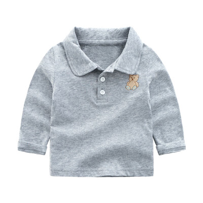 

Baby Boys Girls T Shirt For Spring Infant Kids Boys Girls Solid Color T-Shirts Clothes Cotton Toddler Tops