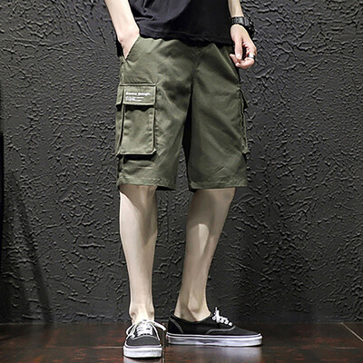

Gobestart Mens Pocket New Style Cotton Multi-Pocket Overalls Shorts Fashion Pant