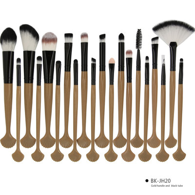 

Professional Shell Makeup Brushes Set 20 Pieces Plastic Handle Nylon Shell Brush Concealer Eyeshadow Blush Face Cosmetics Kit