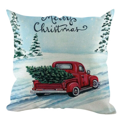 

Siaonvr Christmas Pillow Cover Pillowcases Decorative Sofa Cushion Cover Home Decoration