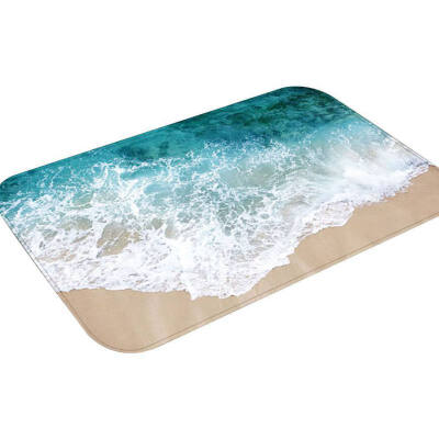 

3D Printed Thickened Rug Soft Three Layers Rug Home Decorative Carpet Non-Slip Water Absorbability Mat for Bathroom Livingroom