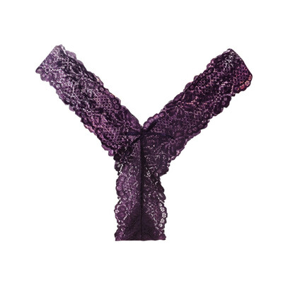 

Women G String Sexy Underwear Lace Briefs Panties Transparent Super Thin Hollow Thong V Shaped Lingerie