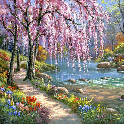 

Wall Landscape Oil Painting By Numbers Pinturas Al Oleo Home Cuadros Decoracion Pictures Canvas Oil Painting Coloring By Number