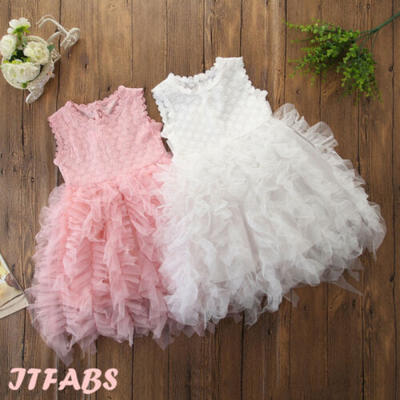 

UK Toddler Baby Girl Party Tutu Dress Wedding Birthday Princess Christening