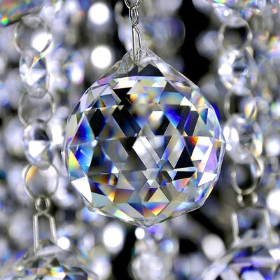 

10PCS20PCS Clear 20mm40mm Prism Crystal Chandelier Hanging Pendant Crystal Ball Glass Prism Drop Pendant Home Wedding Decor