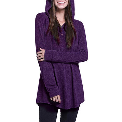 

Sweater Hoodie Womens Fashion New With Drawstring Loose Long Sleeves Thin V-Neck Temperament Warm And Comfortable Wild