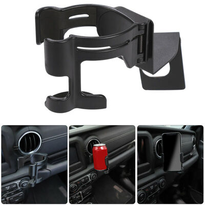 

1 Water Cup Bottle Walkie-Talkie Phone Holders Mount For Jeep Wrangler JL 2018