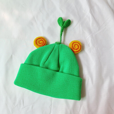 

Infantile Autumn Winter Baby Cute Hats Kids Wool Cartoon Knitted Hemming Caps Headwears 1-5Y