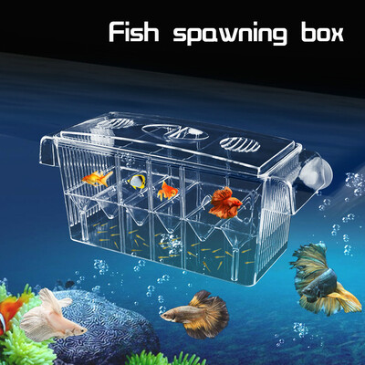 

Fish Breeding Box 4 Rooms Clear Acrylic Fish Tank for Breeding Nursery Isolation