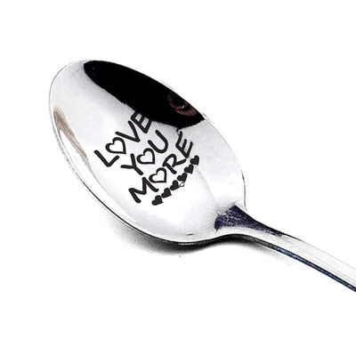 

Stainless Steel Gift Spoon Long Handle Carved Spoon Souvenir Activity Party Spoon Wedding Anniversary Gift Valentines Day Gift