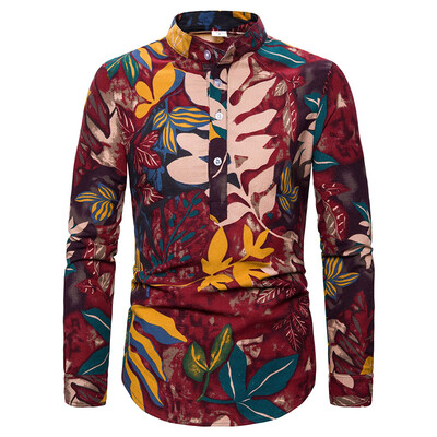 

Mens Casual Long Sleeve Tops Button Down Collar Plus Size Slim Shirts Blouse
