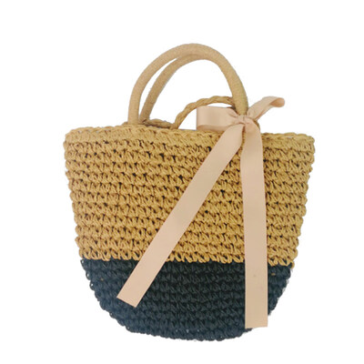 

Bohemia Summer Beach Travel Women Bow Ribbon Straw Weaving Tote Shoulder Bag