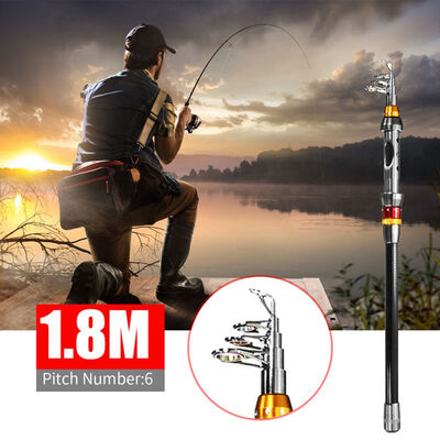 

Carbon Fiber Fishing Rod Ultra Light Portable Travel Telescopic Sea Spinning Pole