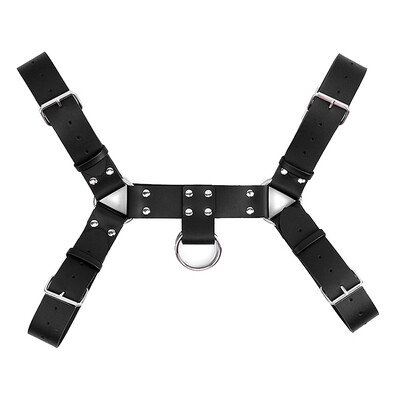 

Men Leather Harness Body Chest Strap Male Costumes Club Performance Sexy Vest Adjustable Buckle Strap