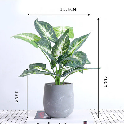

Simulation Green Radish Plant Bonsai Fake Small Tree Pot Plants Artificial Flower Turtle Leaf Desktop Home Fake Flower Decor