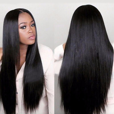 

Pre-plucked Hairline Lace Front Human Hair Straight Wig With Baby Hair Brazilian Virgin Hair 150 Density