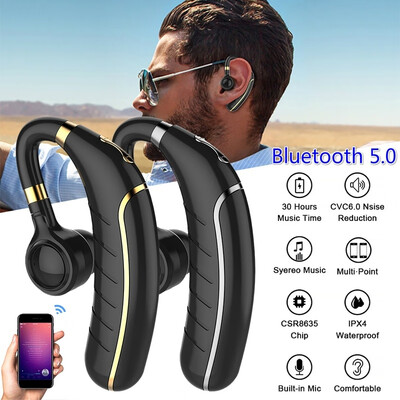 

Willstar Ear Hook Bluetooth 50 Earphone Stereo Bass Headphone Wireless Sport Headset with Mic Hands Free