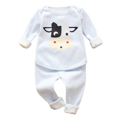 

Newborn Baby Boys Girls Warm Clothes Sets Outfits Cotton Sports Suit Kids Baby Boys Girls Clothing Pajamas Sets 1-4Y