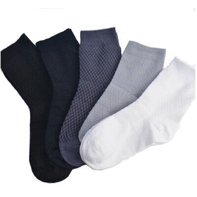 

LifeWheel Bamboo Fiber Socks Brand New Casual Business Anti-Bacterial Deodorant Breatheable Man Long Sock 5pairslot