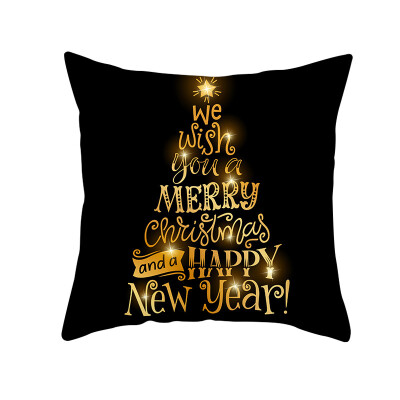 

Merry Christmas Happy New Year Pillowcase Decoration Pillow Cover for Home Decoration Cushion Xmas Gift 4545cm