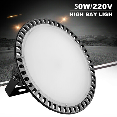 

1pc Ultra-thin 50W LED High Bay Light Commercial Industrial Warehouse Lamps