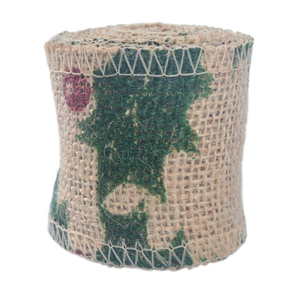 

Natural Jute Ribbon DIY Christmas Decoration Burlap Roll Sewing Accessories Craft Printed Burlap Ribbon Roll Wedding Decoration