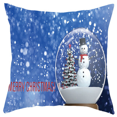 

Tailored Merry Christmas Short Plush Pillowcase Sofa Pad Set Home Decoration 18x18 Inch