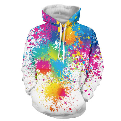 

Toponeto Mens Autumn Spring Fashion 3D Printing Hoodie Hooded Loose Long Sleeve Top