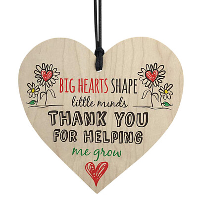 

Gobestart Teacher Leaving Gift Nursery Wooden Hanging Pendant Heart Plaque Decor