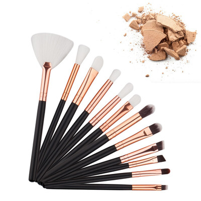 

12 pcs makeup brush set brush rose gold nylon wool brush beauty tools makeup tools set new