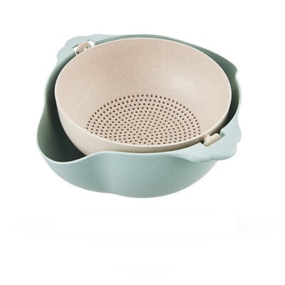 

Multifunction Kitchen Strainer Double Drain Basket Vegetables Fruit Washing Strainer Bowls