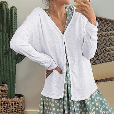 

Tailored Women Autumn Fashion Casual Long-sleeved Button Blouse Small Jacket
