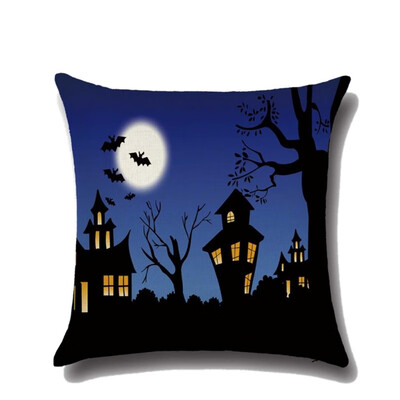

2017 New 1Pcs 4545cm Scary Hallowmas Funny Party Pillow Cover Soft Plush Pillow Home Room Office Back Throw Pillowcover Pillow