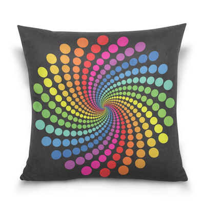 

ALAZA 16 X 16 inch Pillow Case Decorative Cushion Cover Rainbow Color Pattern Pattern Pillowcase