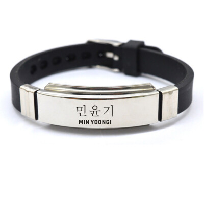 

Kpop BTS Bangtan Boys Bracelet SUGA JIMIN V Wristband Fashion Jewelry for Unisex