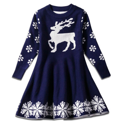 

Christmas Baby Girls Clothes Autumn Winter Baby Dress Long Sleeve Knitted Dresses Cotton Long Sleeve Toddler Dresses