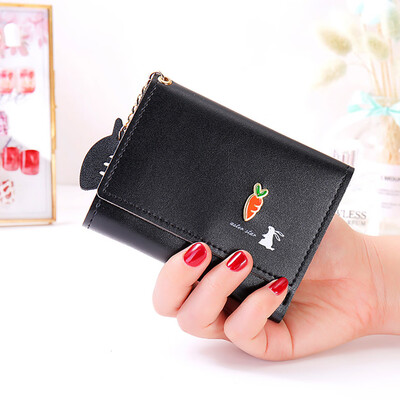 

Tailored Womens Coin Purse Coin Bag Fish Bone Pendant Soft Face 3 Fold Card Package