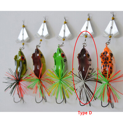 

1PCS Hard Fishing Lure With Propeller Large Noise Isca Frog Lure 135mm 15g Pesca Frog Sinking Snakehead Bait Fishing