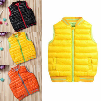

Baby Kid Girls Boys Winter Thick Warm Coat Cotton Vest Windproof Jacket Outwear