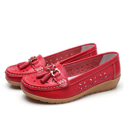 

Women Flats Summer Women Genuine Leather Shoes With Low Heels Slip On Casual Flat Shoes Women Loafers Soft Nurse Ballerina Shoes