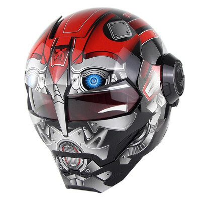 

Personality motorcycle helmet soman515 iron man full face helmet retro style Transformers face helmet
