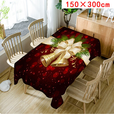 

Toponeto Christmas Tablecloth Print Rectangle Table Cover Holiday Party Home Decor