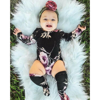 

US Newborn Baby Girl Floral Romper Bodysuit Jumpsuit Outfits Sunsuit Clothes Set
