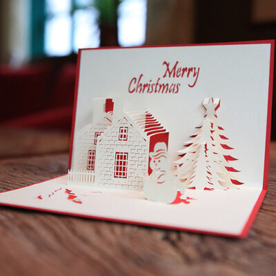 

Tailored Merry Christmas 3D Cards Wedding Lover Happy Birthday Anniversary Greeting Cards