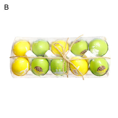 

10Pcs Colored Plastic Easter Egg Ornament Children Kids Toys Party Gift Decor