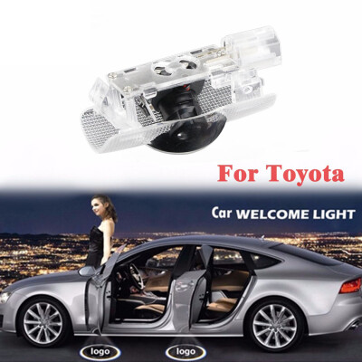 

2Pcs Car Door Led Circle Shadow Light Ghost Logo Projector Courtesy Backlight Auto Car Styling Welcome Lamp For Toyota