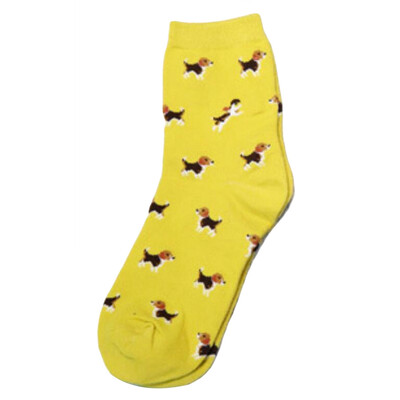 

Winter Autumn New Women In Tube Socks Dog Animal Women Socks Fashion Cotton